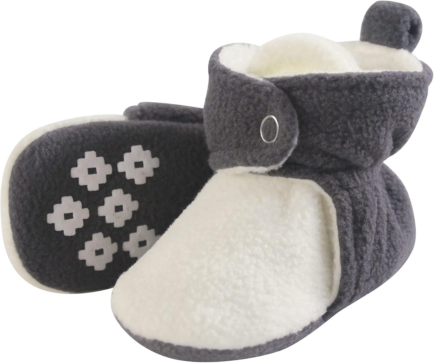 

Детские уютные флисовые пинетки Little Treasure унисекс, угольный