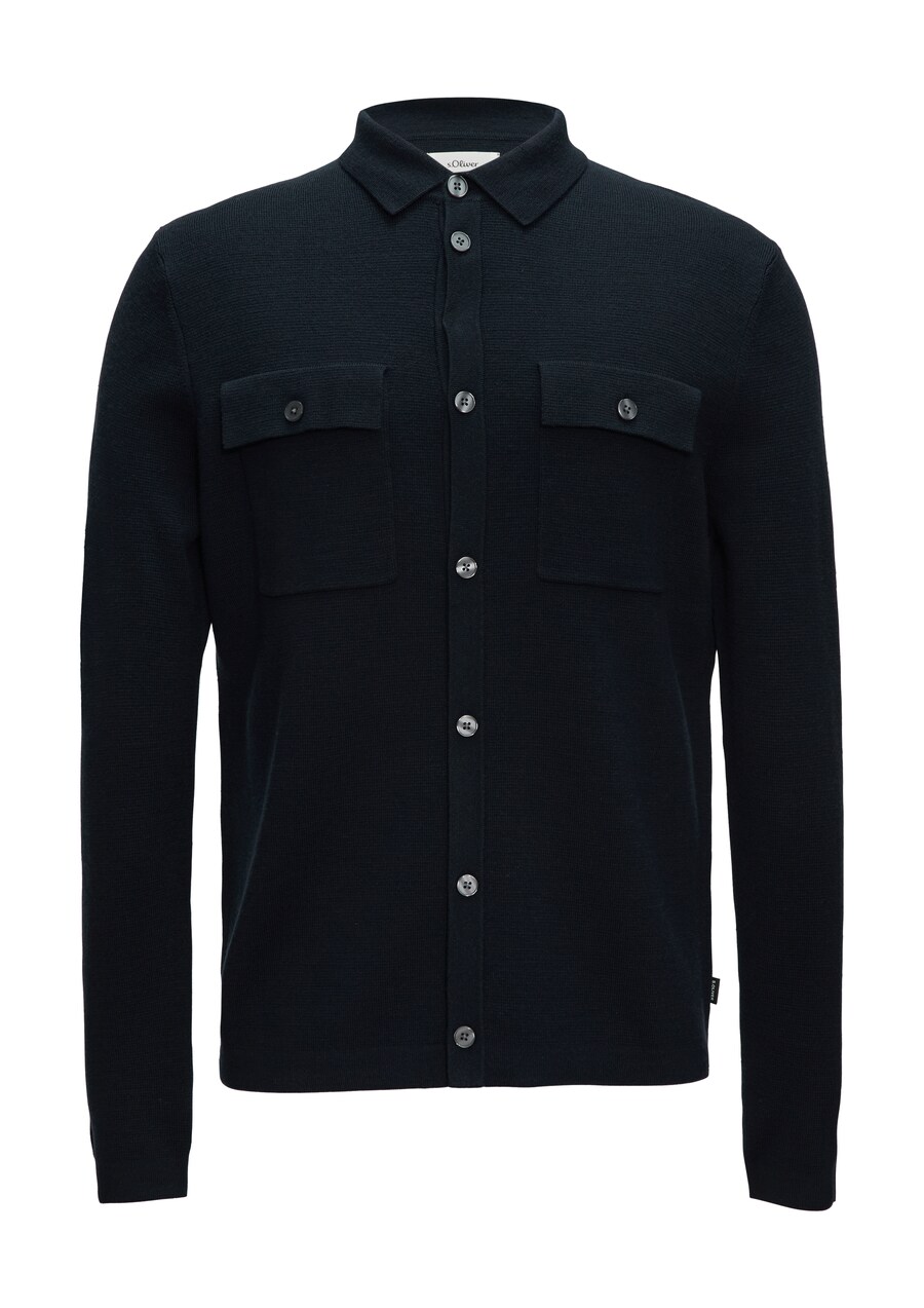 

Вязаный кардиган s.Oliver BLACK LABEL Knit Cardigan, темно-синий