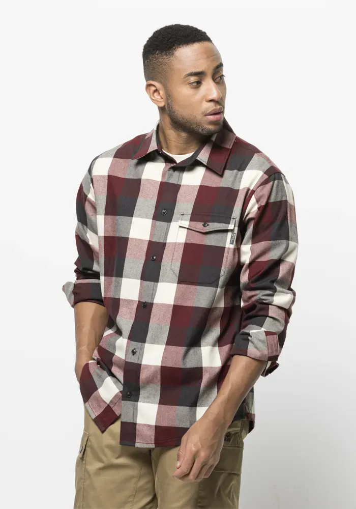 

Фланелевая рубашка Jack Wolfskin "FELSENWEG SHIRT M", цвет Cordovan-Red-Checks