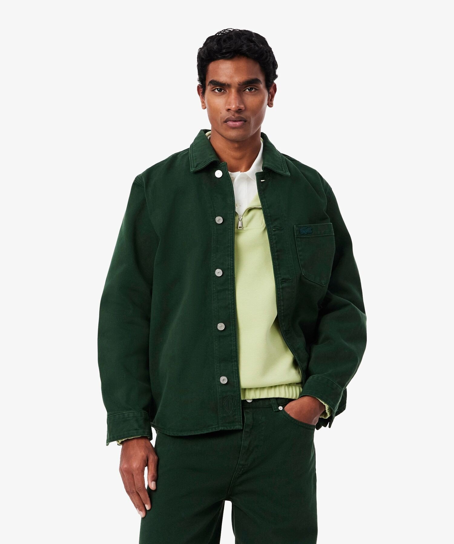 Цветная джинсовая рубашка LACOSTE, Green