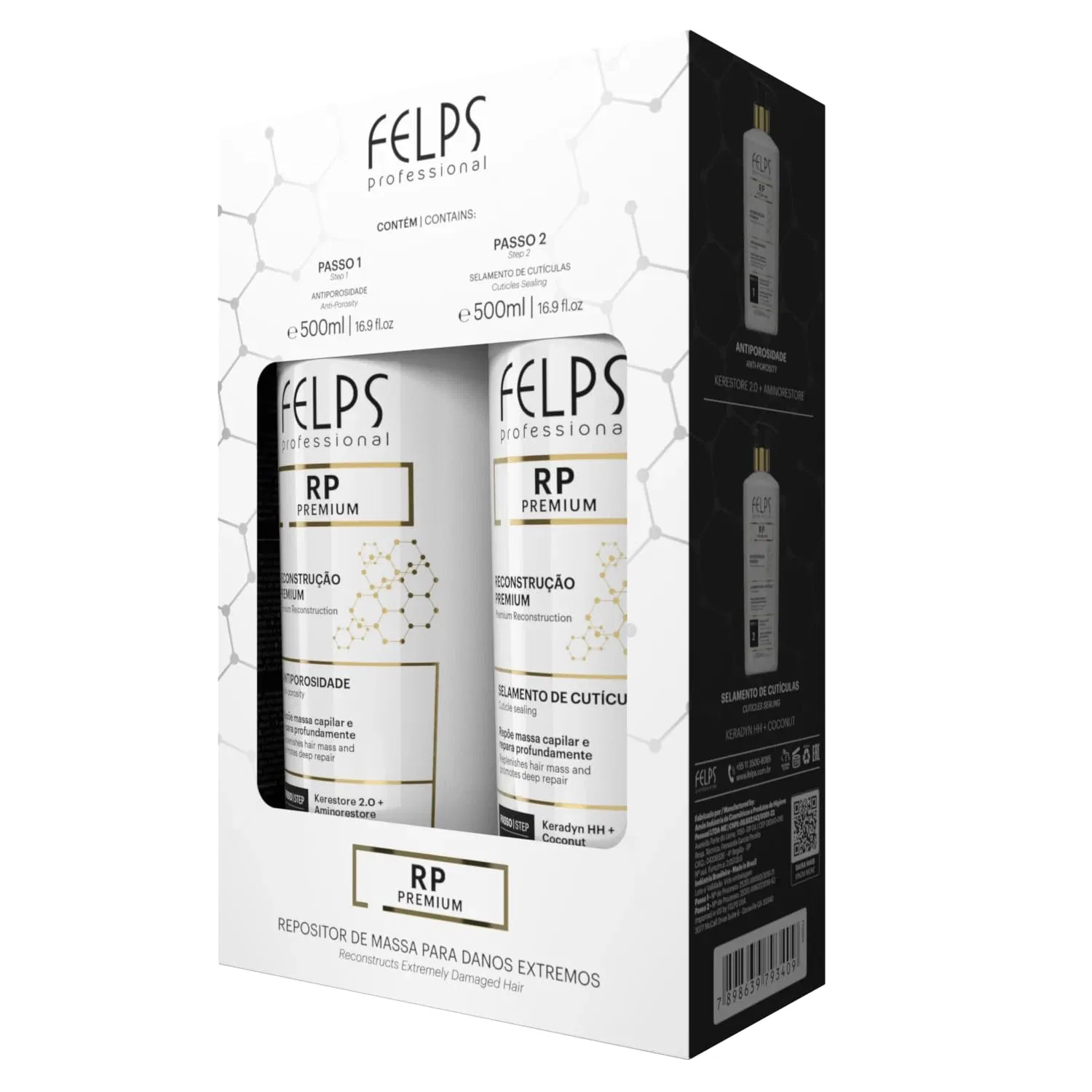 Профессиональный набор для реконструкции волос «RP Premium Reconstruction Duo» (2x) 500 мл от Felps Professional Felps Professional — фото 2