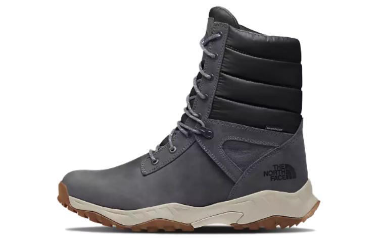 

ТермоBall противоскользящие износостойкие высокие туристические и альпинистские ботинки мужские серо-белые THE NORTH FACE, Асфальтовый Серый/Винтажный Белый