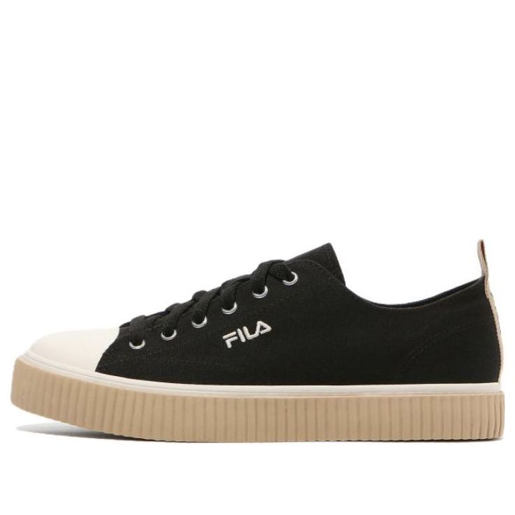 

Кеды FILA Layer Low Top Stylish Casual Skate Shoes Unisex Black Korean Version 'Black Cream', черный