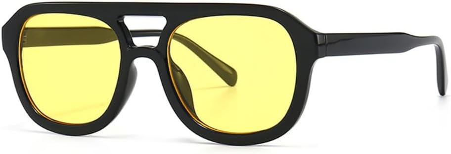 

Солнцезащитные очки в стиле ретро и модерн квадратной формы для женщин и мужчин, винтажные солнцезащитные очки, модные женские очки с защитой от УФ-излучения UV400 MTZJH, Yellow