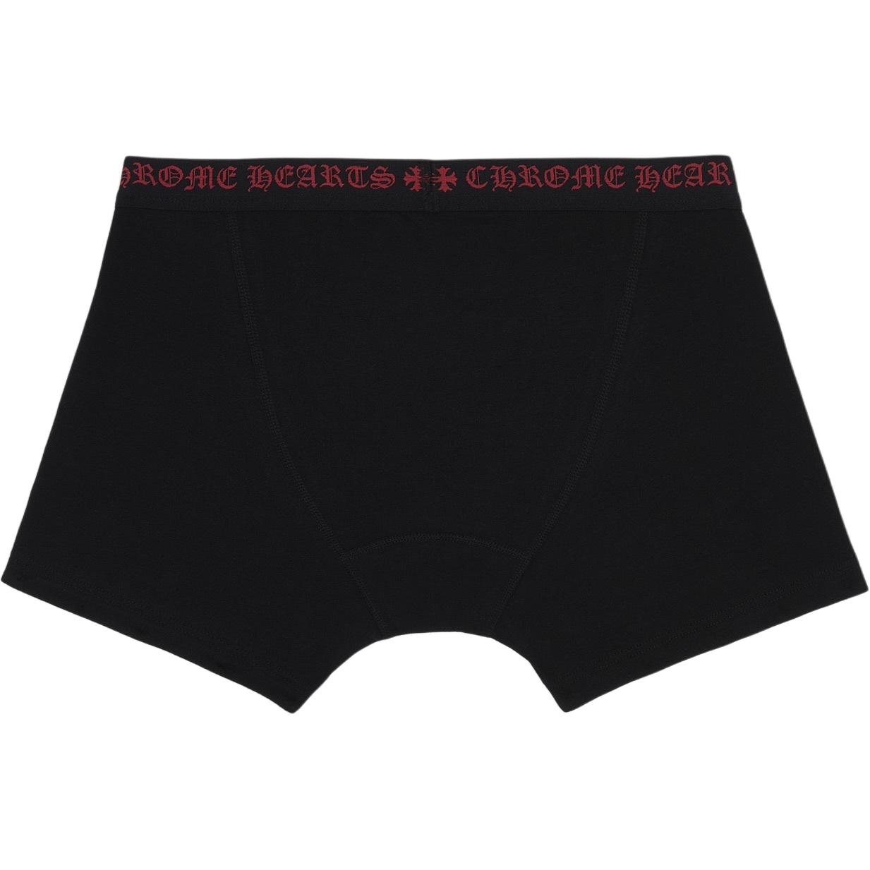 Chrome Hearts Короткие боксерские трусы, черно-красные — фото 3