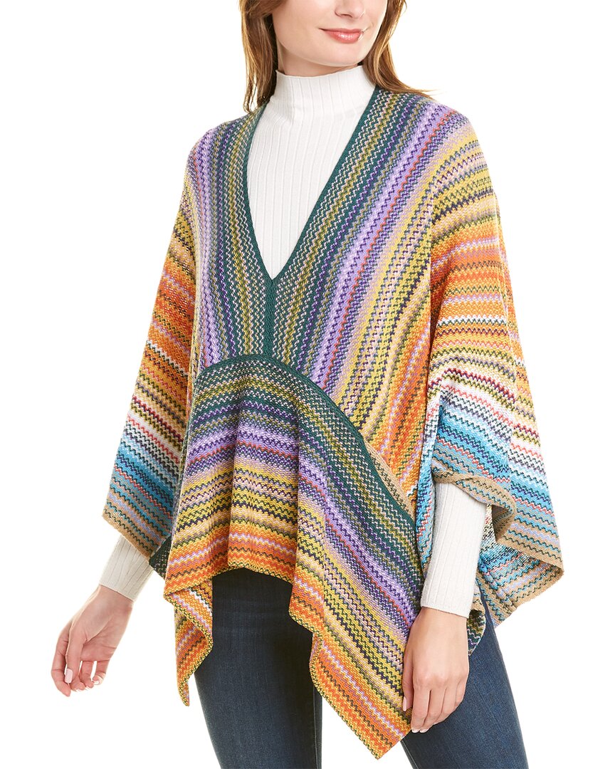 

Missoni Пончо из шерстяной смеси, белый