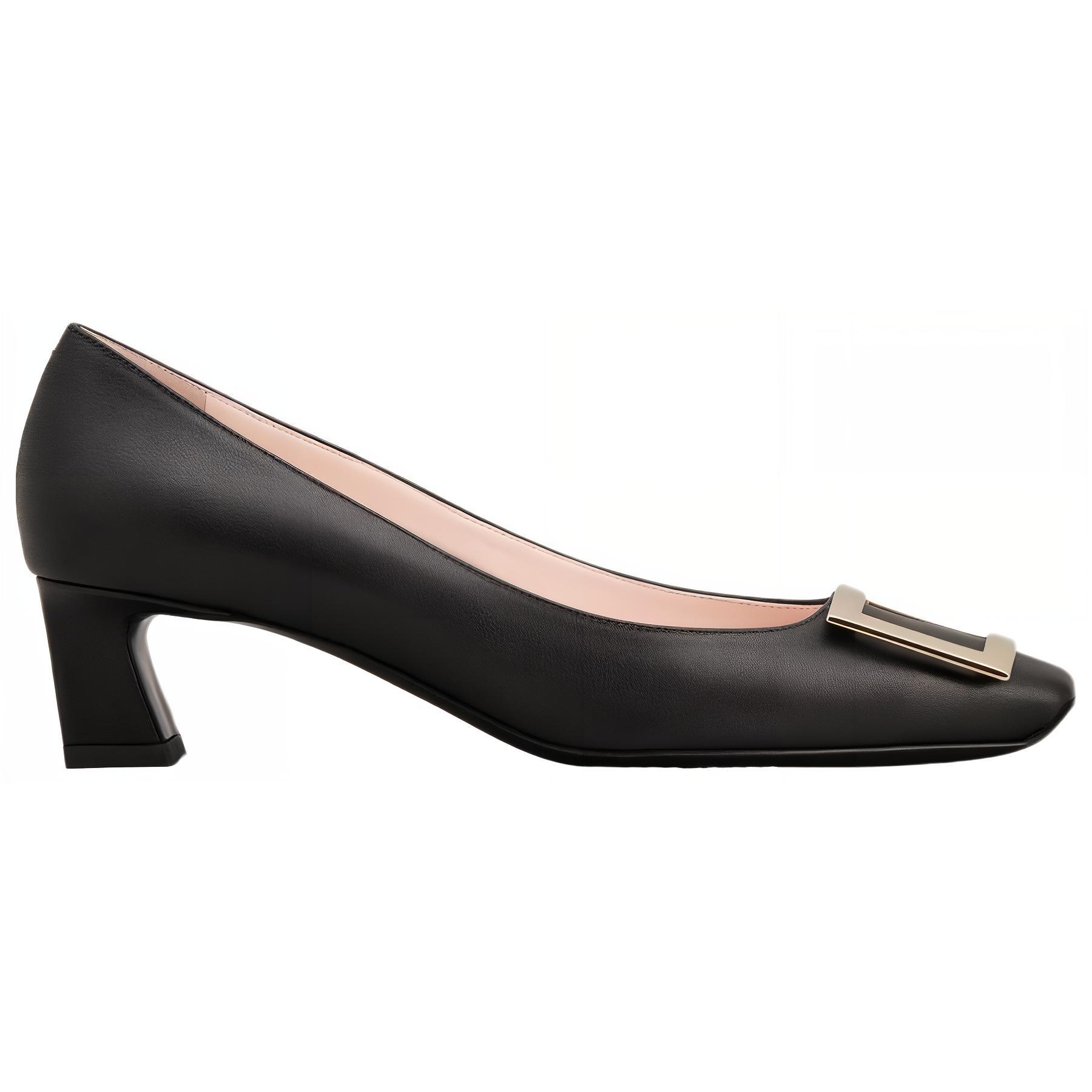 Туфли-лодочки с квадратным носком Roger Vivier, черные