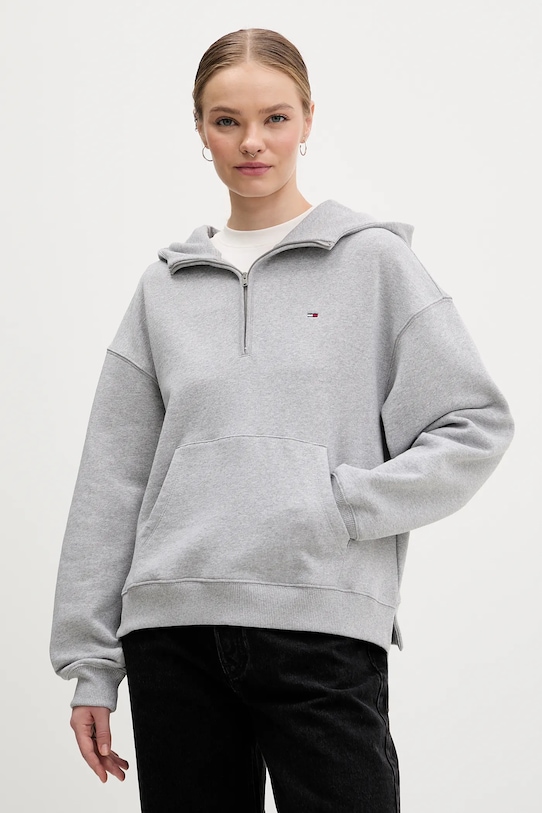 

Хлопковая толстовка Tommy Jeans, серый