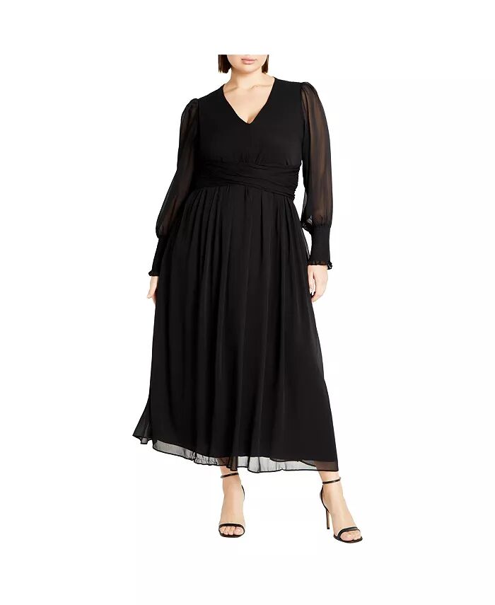 

Платье макси Selena Plus Size CITY CHIC, черный