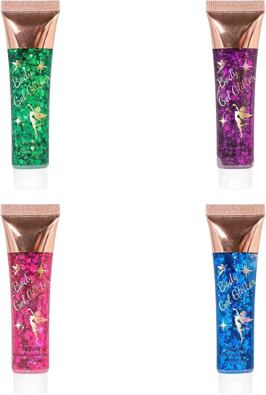 Набор для макияжа Glitter Gel Set 8 цветов No Brand 4 шт — фото 2