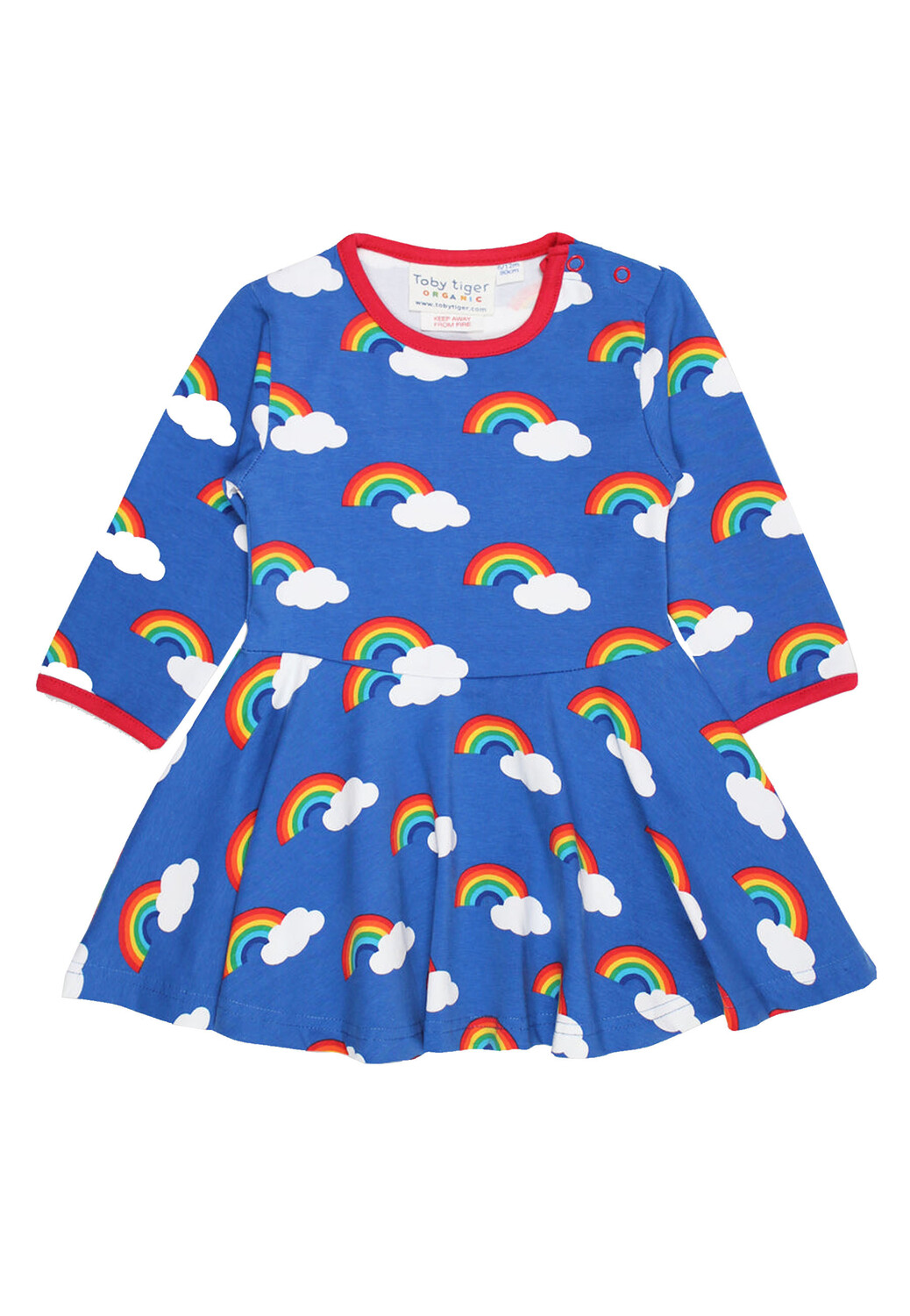 

Платье Toby Tiger Skater mit Regenbogen Print, синий