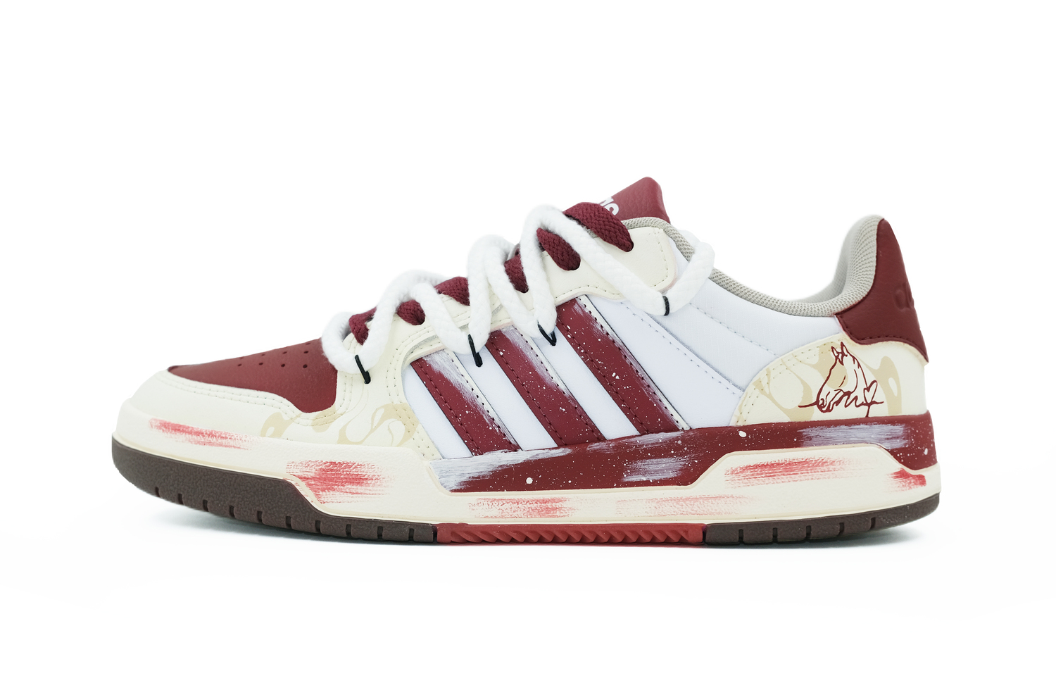 

Entrap Synthetic Leather термостойкие противоскользящие износостойкие балансировочные низкие кроссовки для скейтбординга Unisex Adidas Neo, new year красный