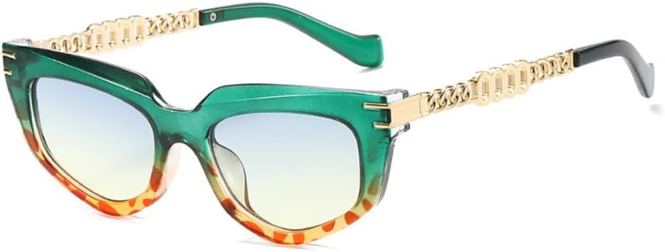 

Солнцезащитные очки Polygon для женщин с градиентным затемнением и защитой от УФ-излучения UV400; солнцезащитные очки для мужчин с металлическими цепочками на дужках HDUBFY, 5