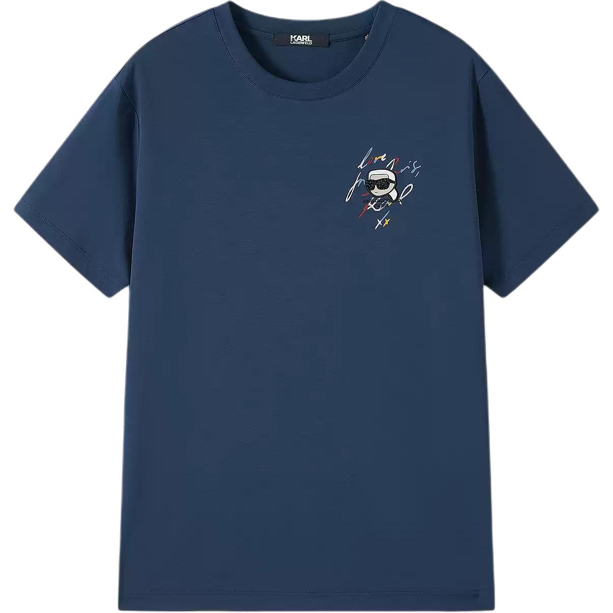 

KARL LAGERFELD / Karl Lagerfeld Jeans Футболка KARL LAGERFELD SS25 мужская navy blue, Синий, KARL LAGERFELD / Karl Lagerfeld Jeans Футболка KARL LAGERFELD SS25 мужская navy blue