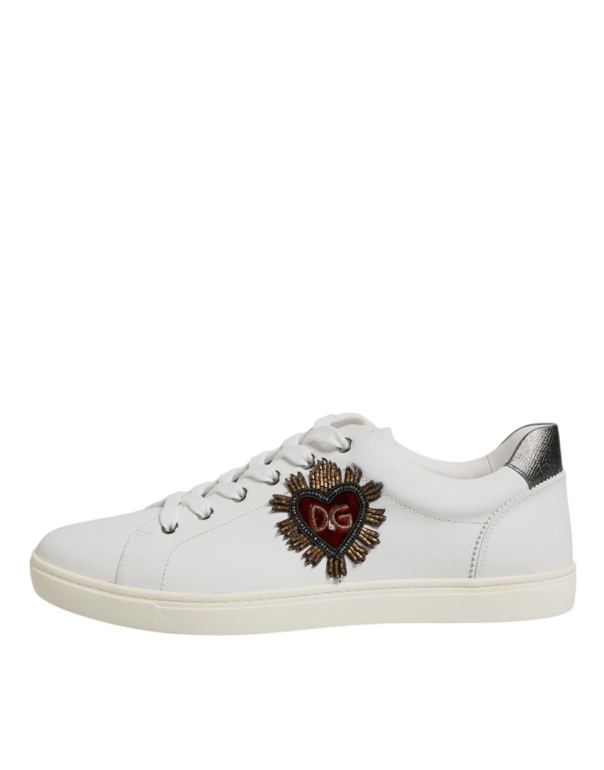 Белые мужские низкие кеды Sacred Heart Dolce & Gabbana, белый