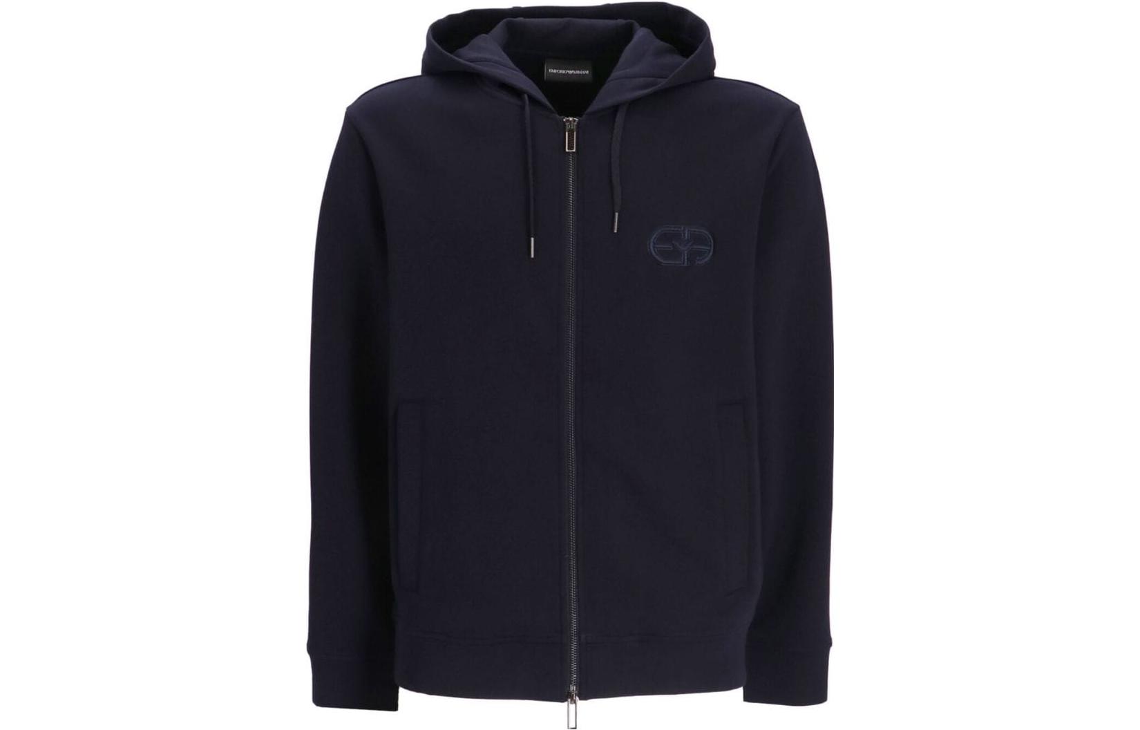 

EMPORIO ARMANI Толстовка с логотипом на молнии, Marine Blue