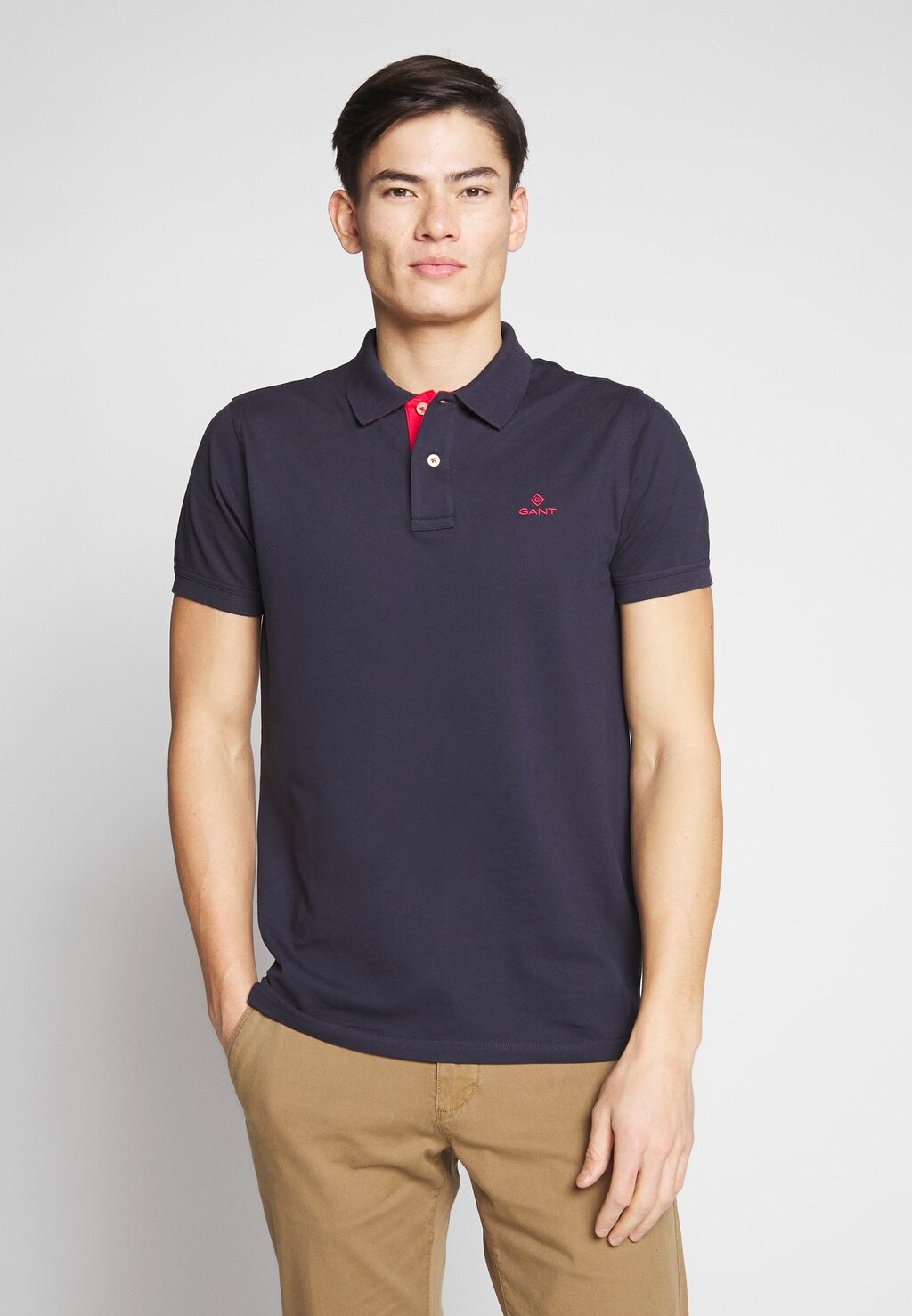 

Поло Contrast Collar Rugger GANT, цвет evening blue