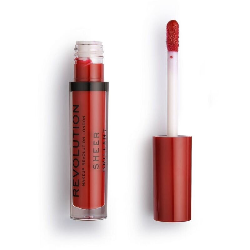 

Makeup Revolution, Sheer Brilliant, жидкая помада 134 Рубин, 3 мл