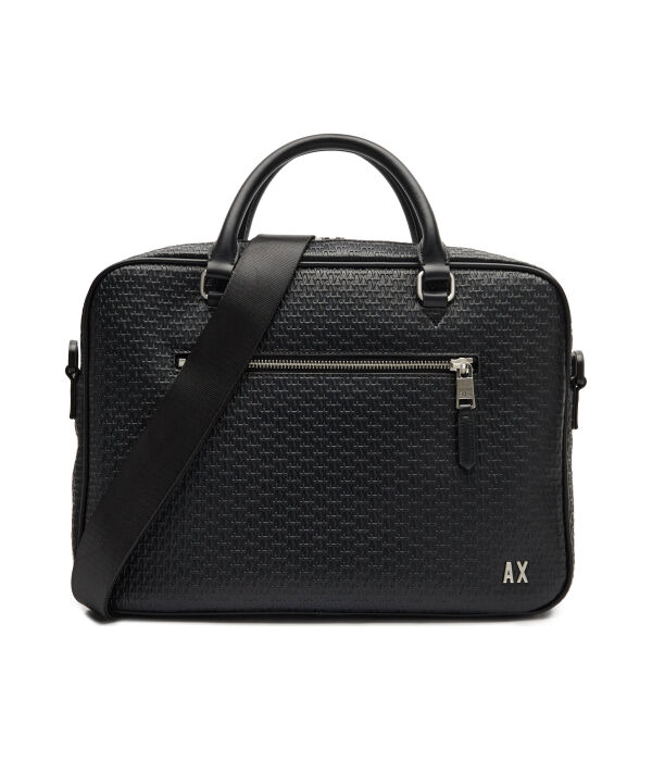 

Сумка для ноутбука 14" Armani Exchange с тиснением, черный