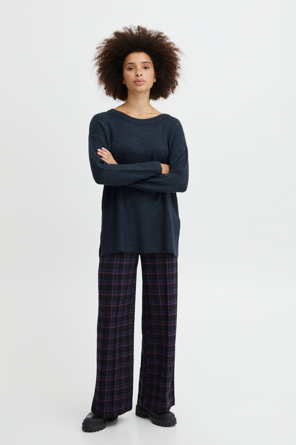 

Свитер ICHI Long IHKAMARA LONG LS 20116692, серый