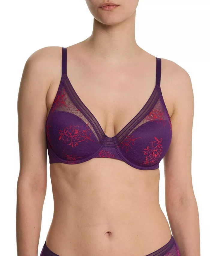 

Женский кружевной бюстгальтер Love Lace с глубоким вырезом и полным закрытием Natori, фиолетовый
