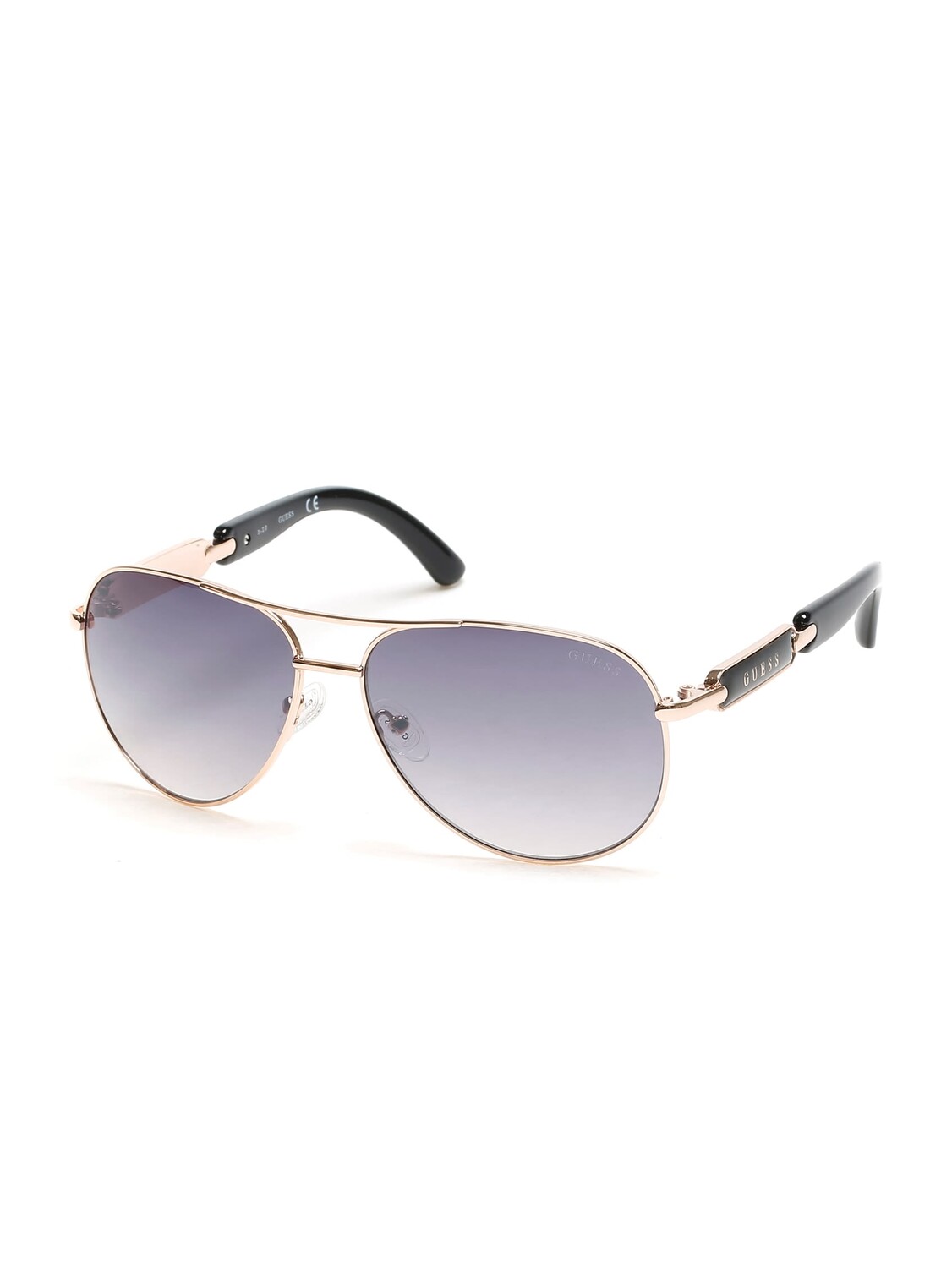 

Классические солнцезащитные очки-авиаторы Guess Factory, цвет Wht/Rose Gold