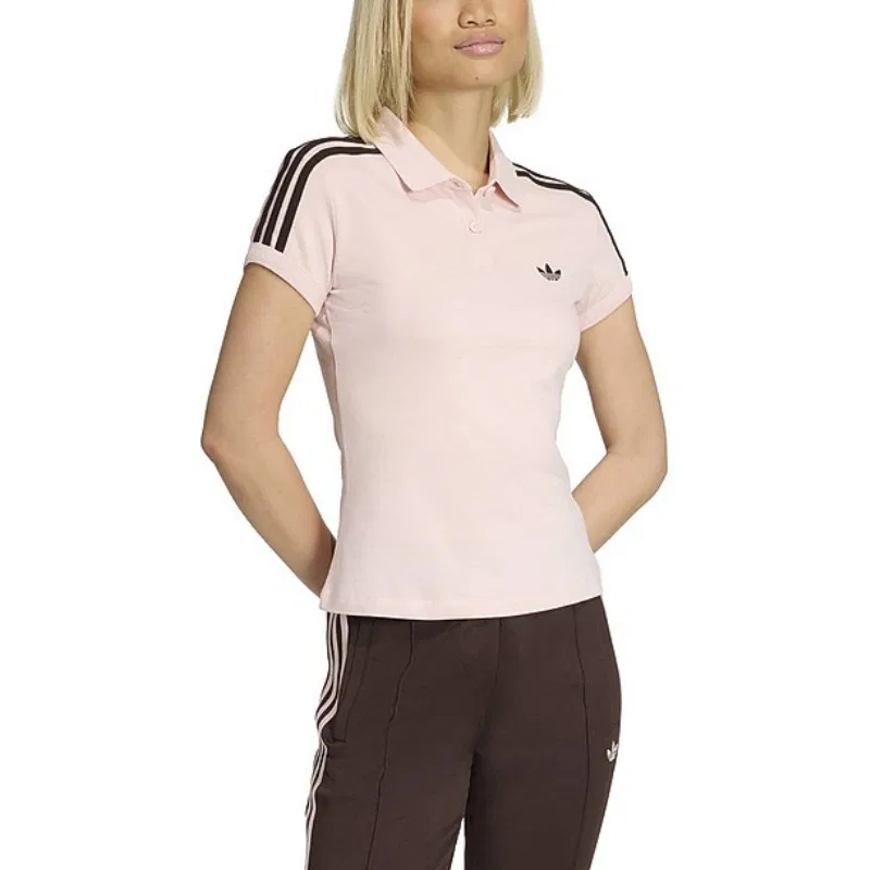 Женское поло Adidas Originals, Pink — фото 3
