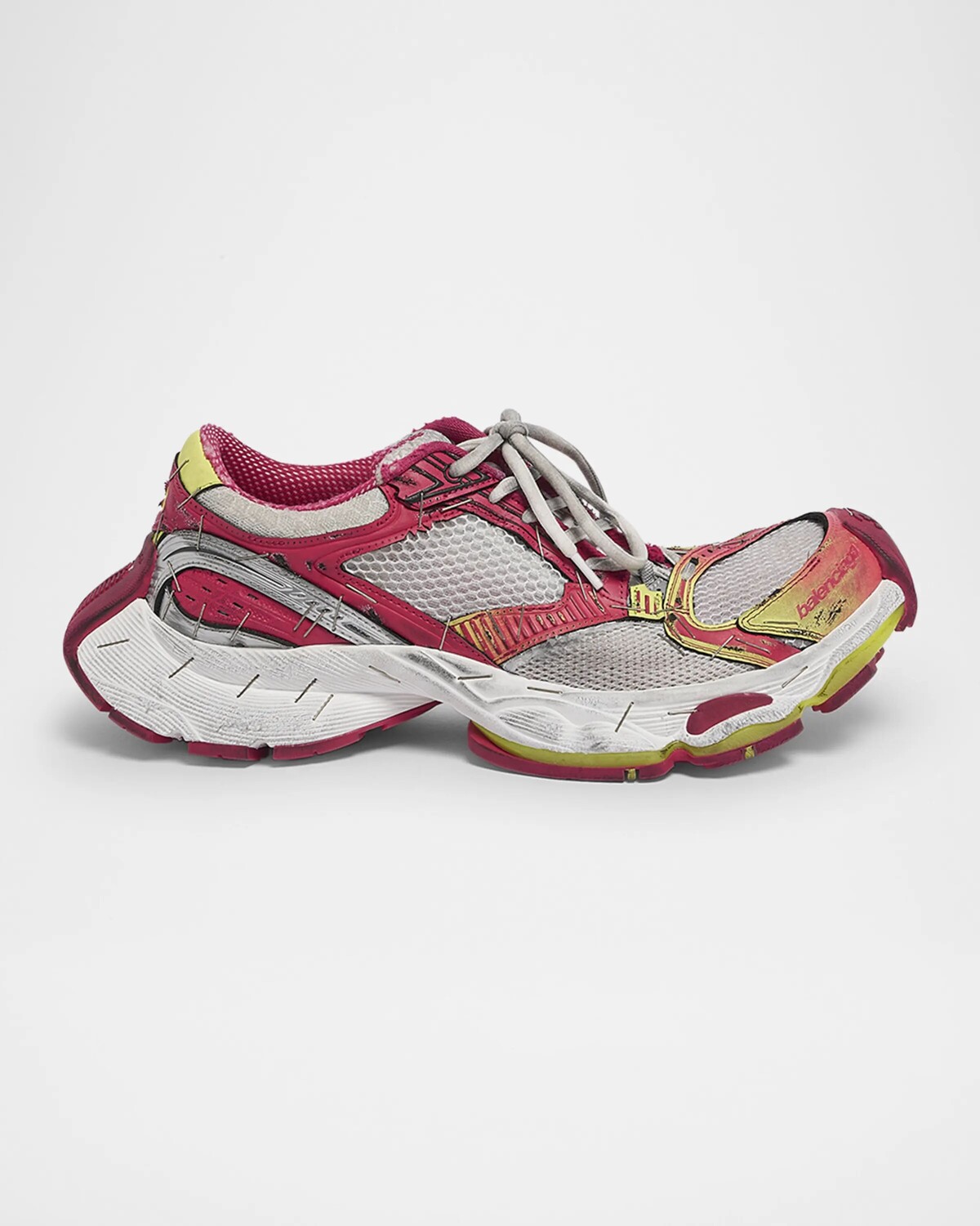 

Мужские кроссовки Stapler Mesh Runner Balenciaga, цвет 9571 Wht/Pink/Fluoyel/Slv