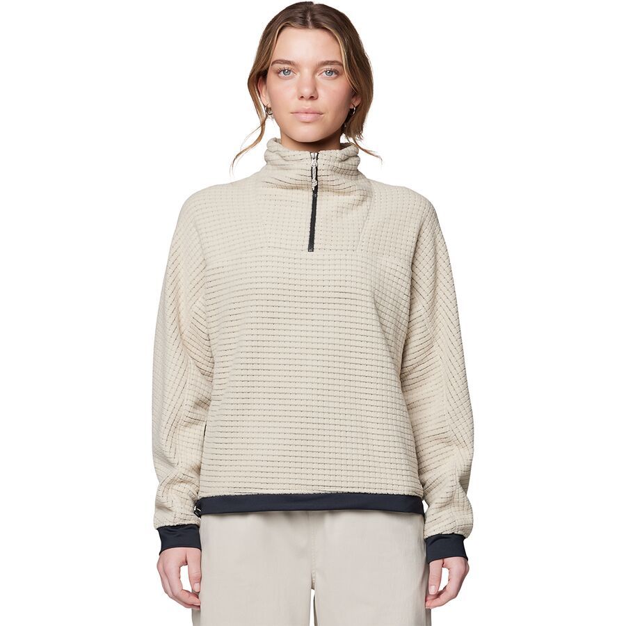 

Женская футболка Summit Grid Big Grid с застежкой-молнией до середины груди Mountain Hardwear Mountain Hardwear, Fossil