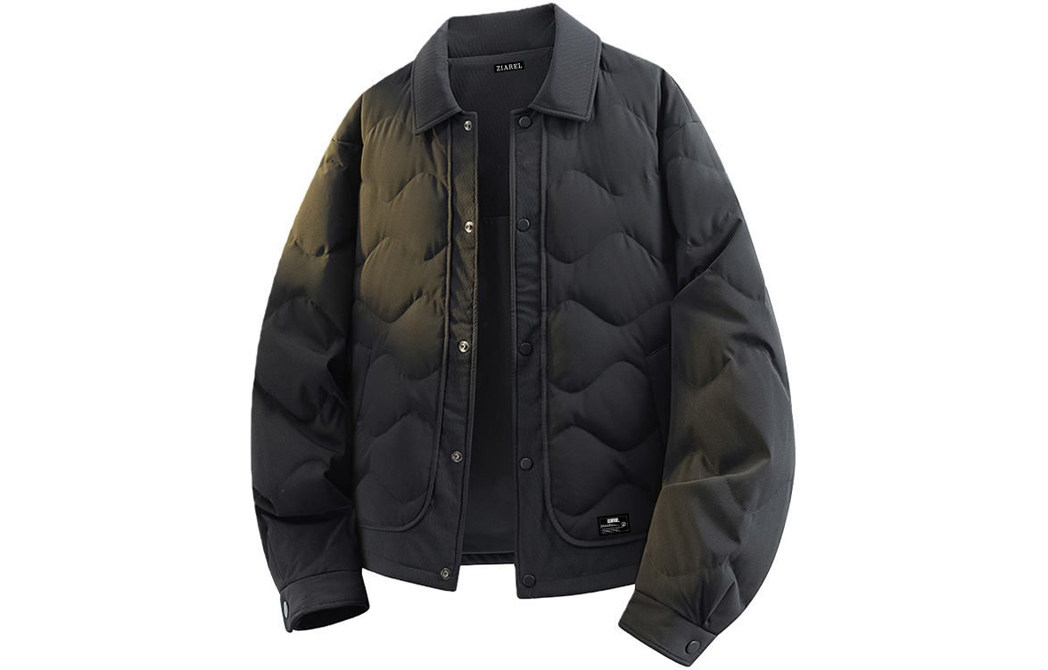 

Пуховик Unisex Lapel Thickened Down Jacket ZIAREL, черный with removable logo