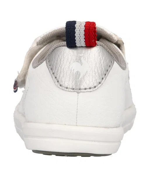 Детские кроссовки le coq sportif LA ROLAND 2 F на липучке белые — фото 4