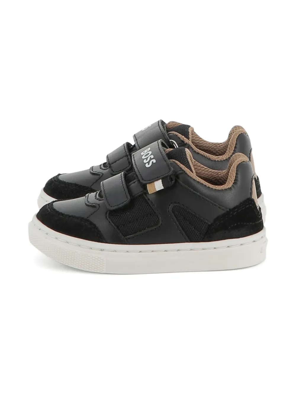 

Кроссовки на липучках с логотипом BOSS Kidswear, черный