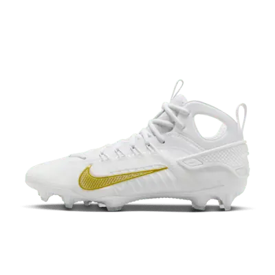

Бутсы Nike Huarache 9 Elite LAX Lacrosse Cleats, цвет White/White/Metallic Vivid Gold