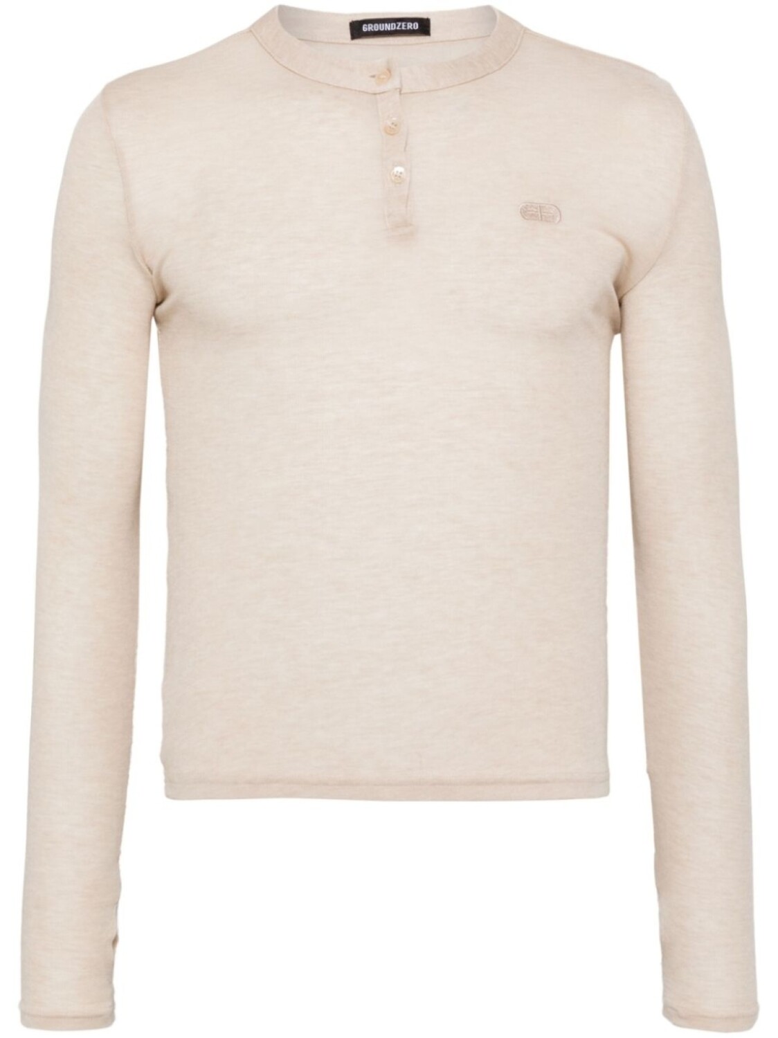 

Футболка с вышитым логотипом Ground Zero, нейтральный цвет