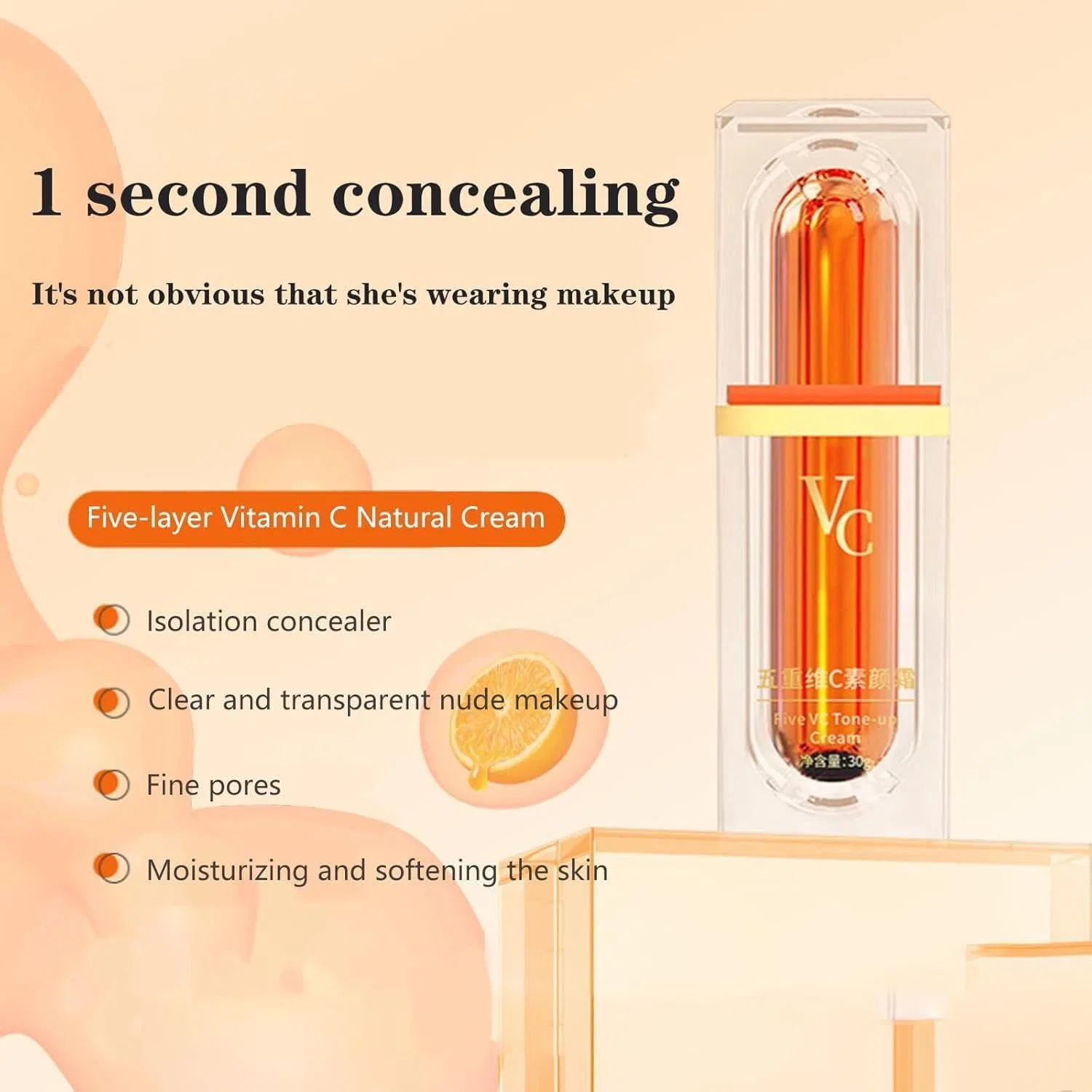 Консилер-основа Vitamin C 5 in 1 Tone Up Cream, 30 г, 4 шт. — фото 2