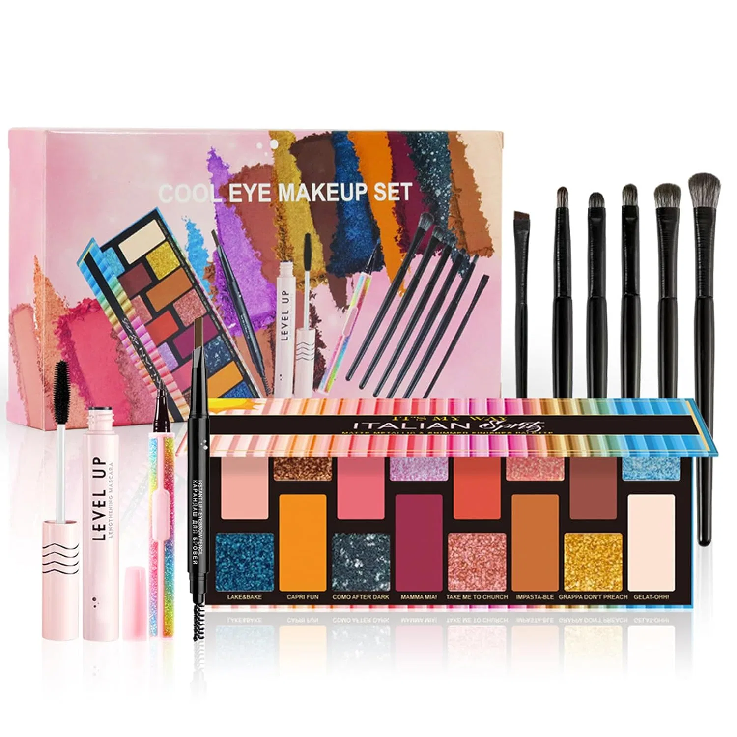 Набор косметики для глаз с 16 цветами теней Wishesmar, Eye Makeup Sets D