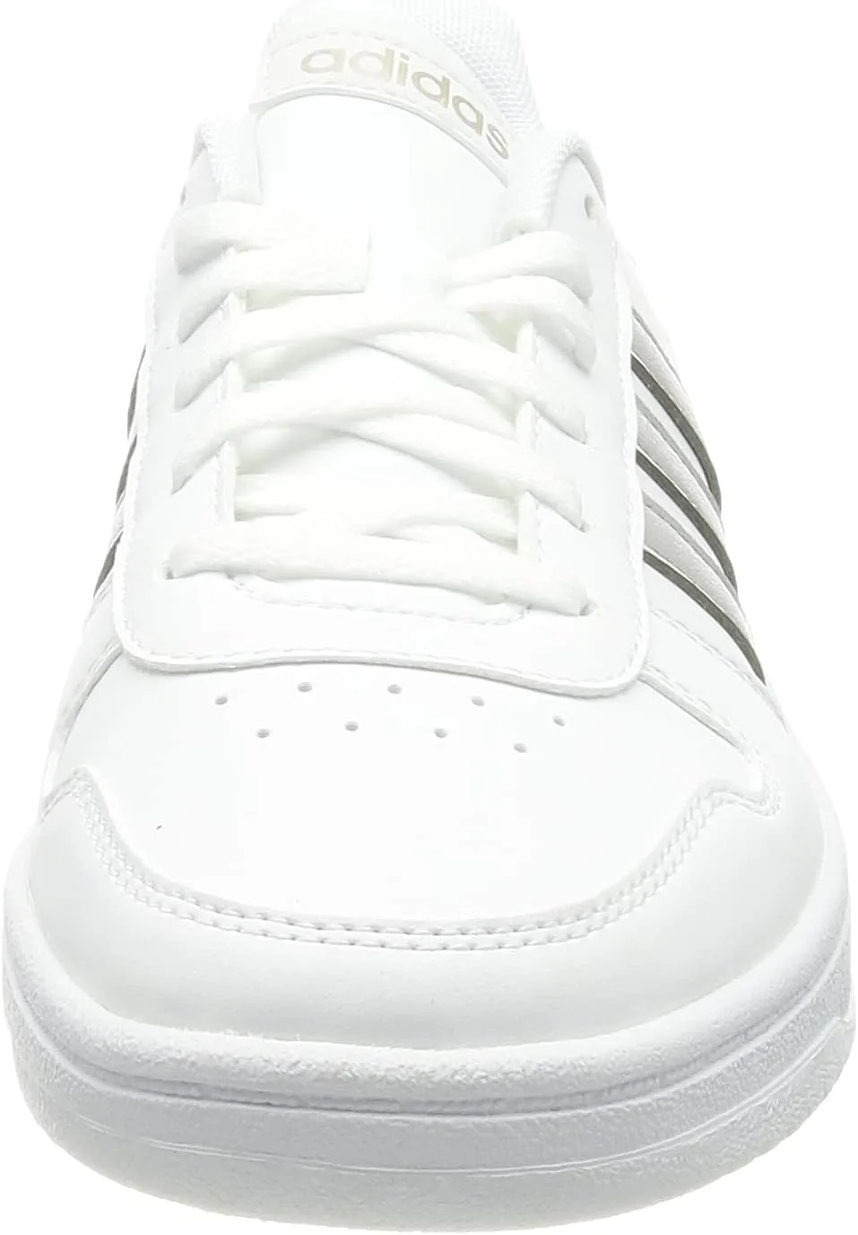 Детские баскетбольные кроссовки Adidas Unisex Kid's Hoops 2.0 K для фитнеса, белый/серый — фото 2