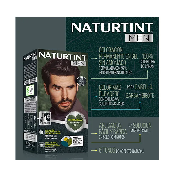 Краситель без аммиака Naturtint Men Tinte Coloración Permanente Naturtint, цвет rubio oscuro — фото 3