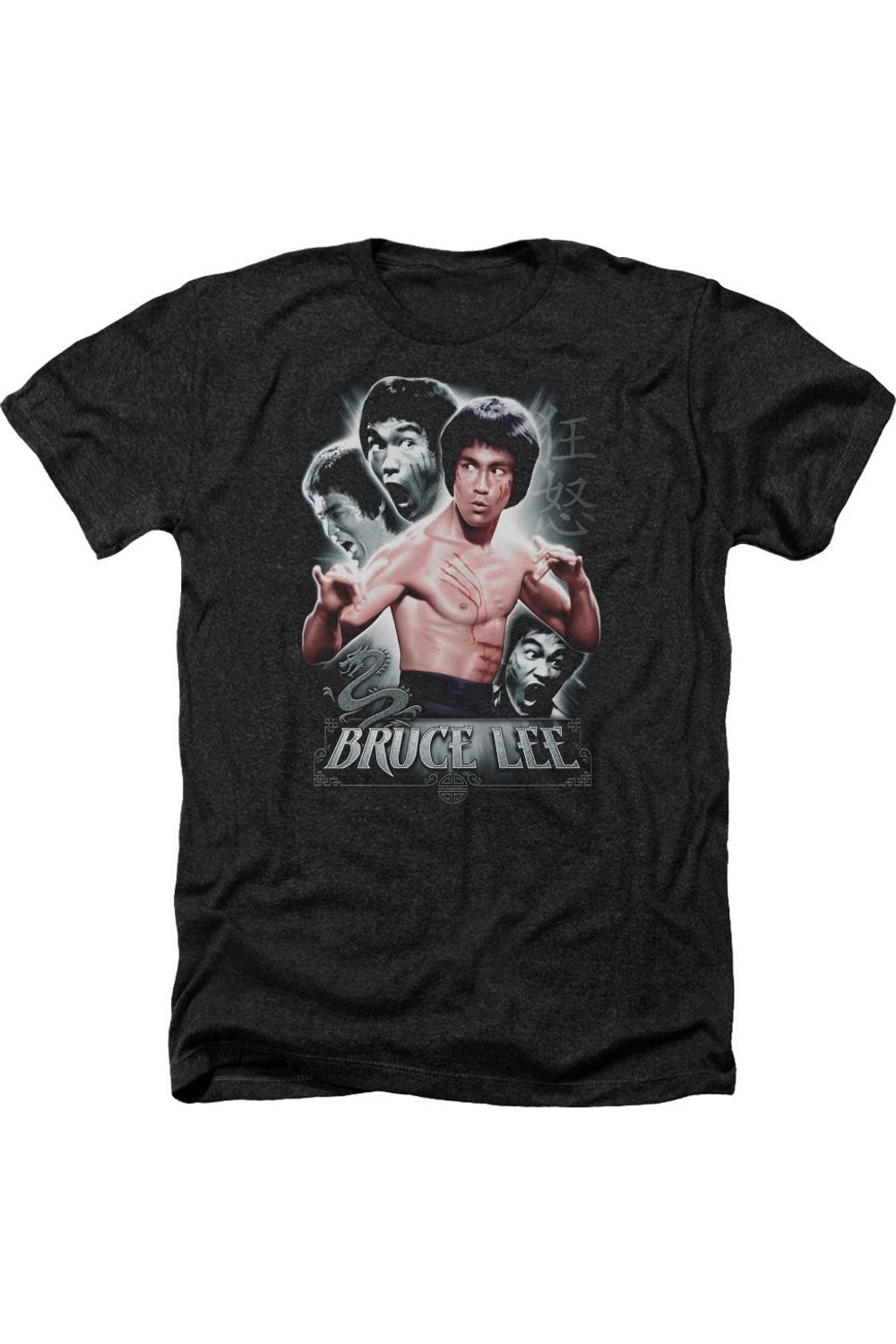 

Футболка для взрослых Bruce Lee Inner Fury Heather Gildan, черный