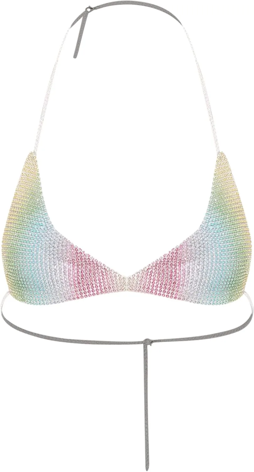 

Женский топ-бикини Triangle Bra с пайетками Agoky