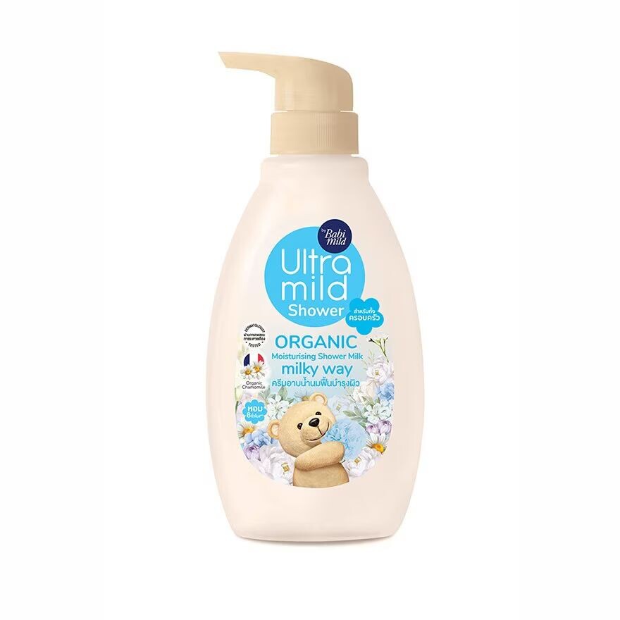 

Ultra Mild Babi Mild Органическое молочко для душа Milky Way 380 мл. สบู่เหลวเด็ก, Blue