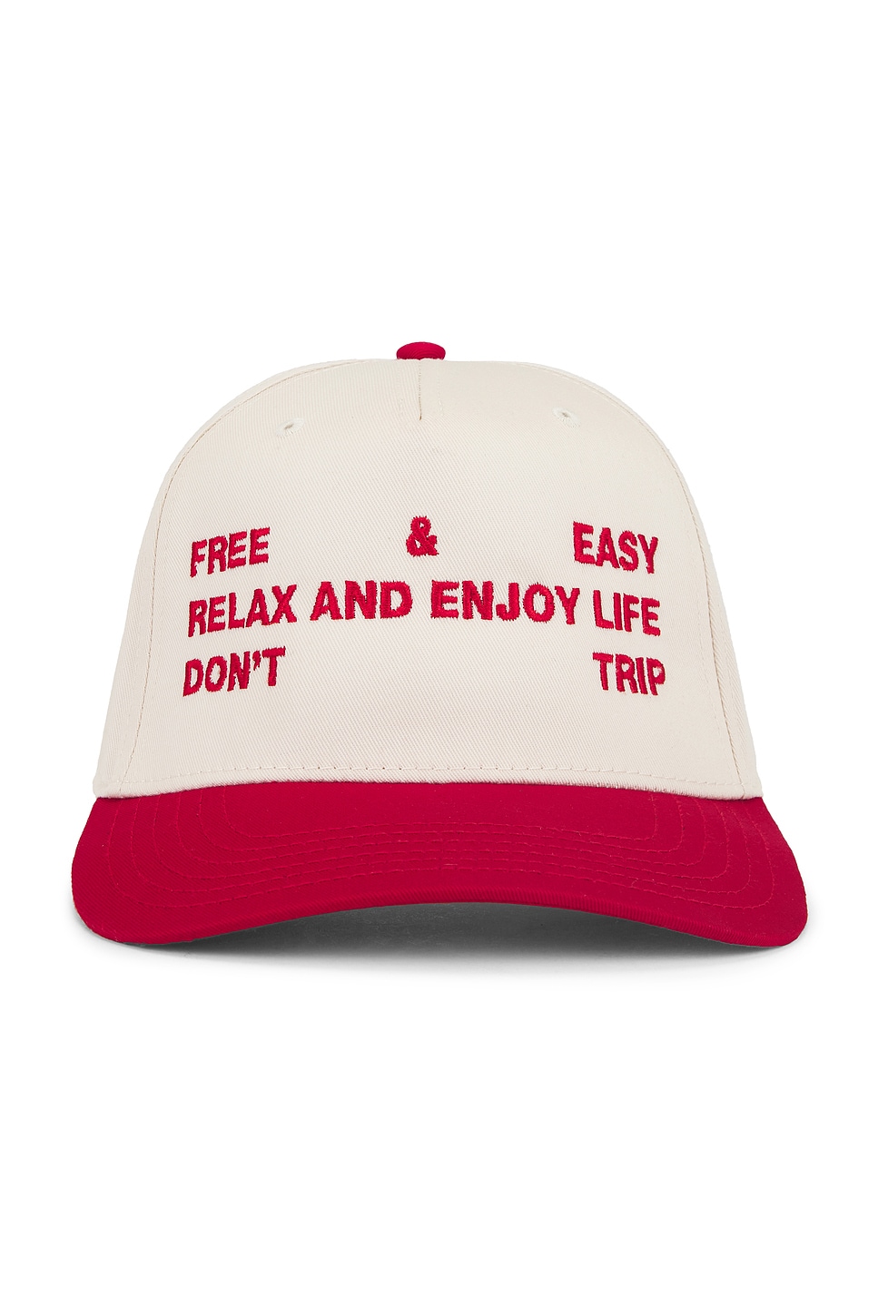 

Кепка с пятью клиньями в двух тонах Trifecta с зажимной застежкой Free & Easy, natural & red