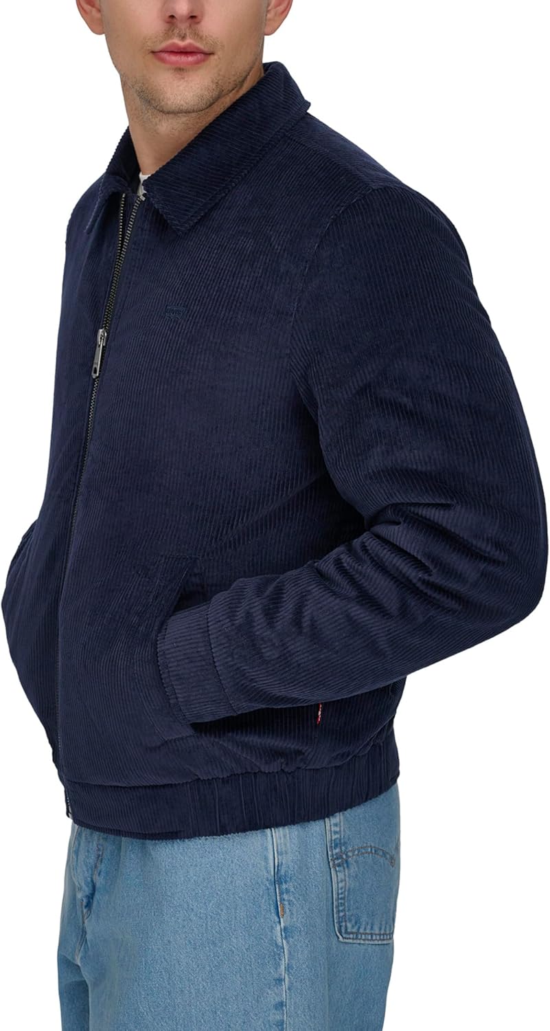 Levi's mens Мужская вельветовая куртка-бомбер Levi's, Navy — фото 3