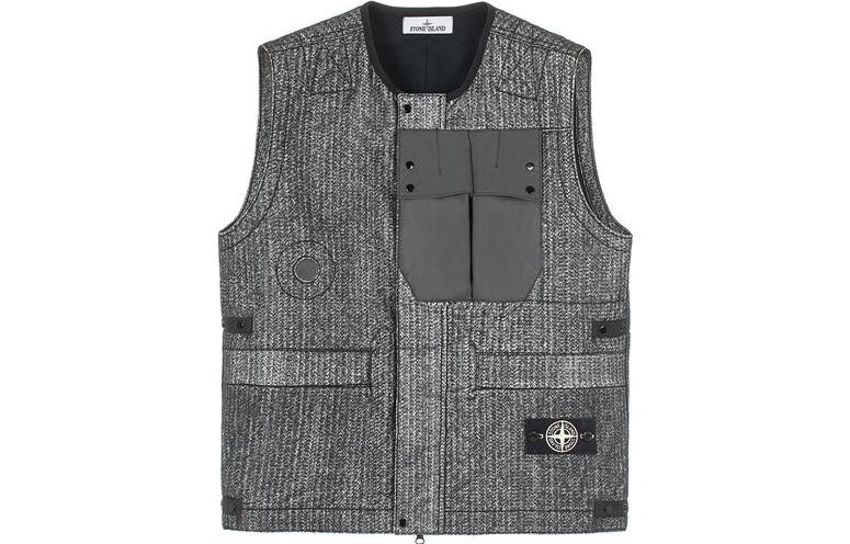 Жилет мужской Stone Island, серо-черный