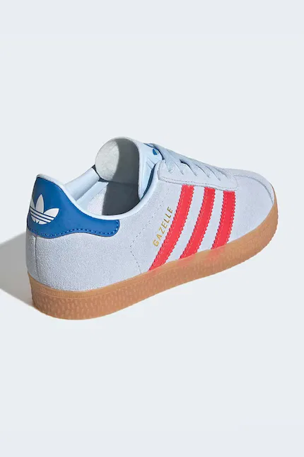 Кроссовки замшевые Gazelle Adidas Originals, синий — фото 3