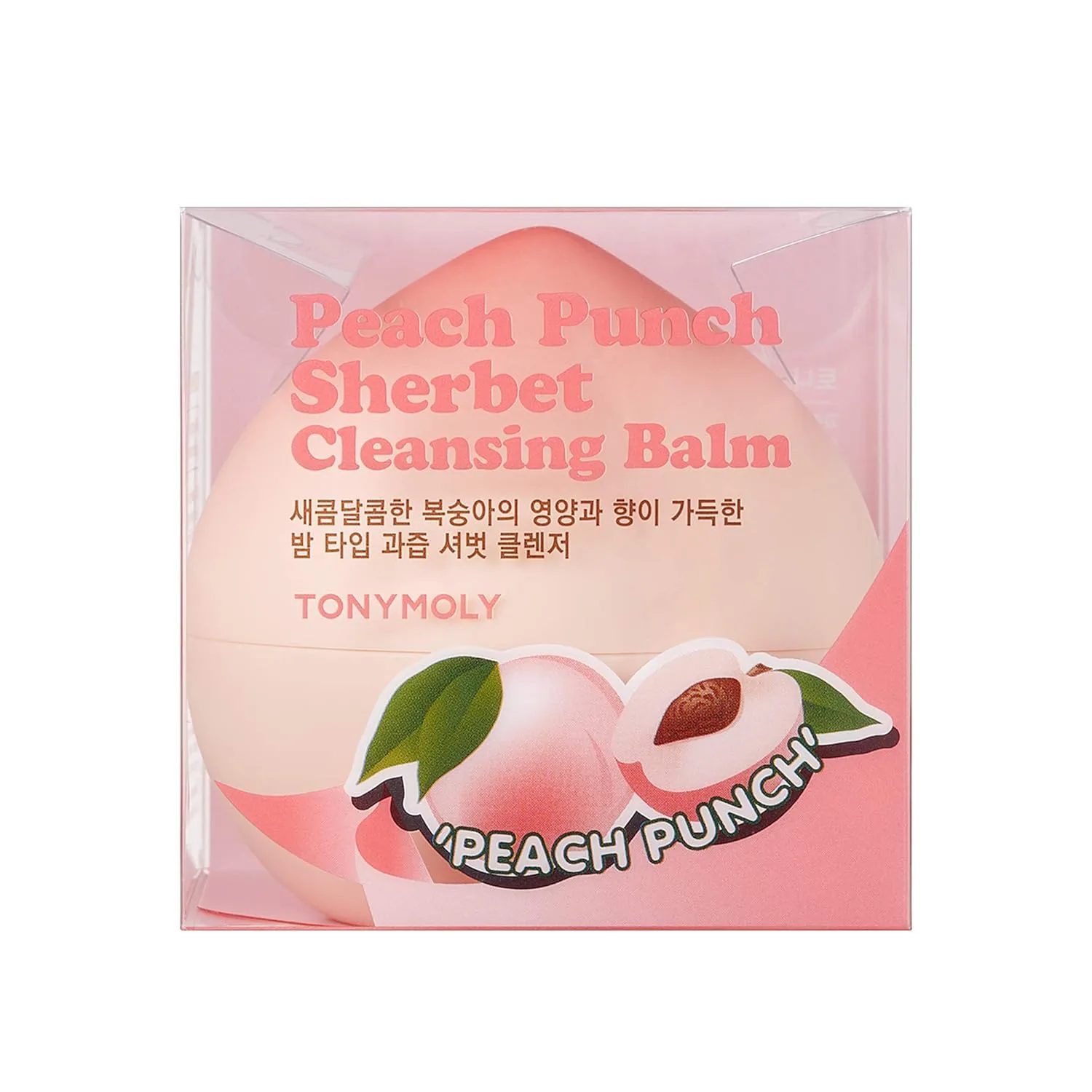 Средство для снятия макияжа TONYMOLY — Peach Punch Sherbet Cleansing Balm - корейское и очищения лица с экстрактом персика и, 72 г
