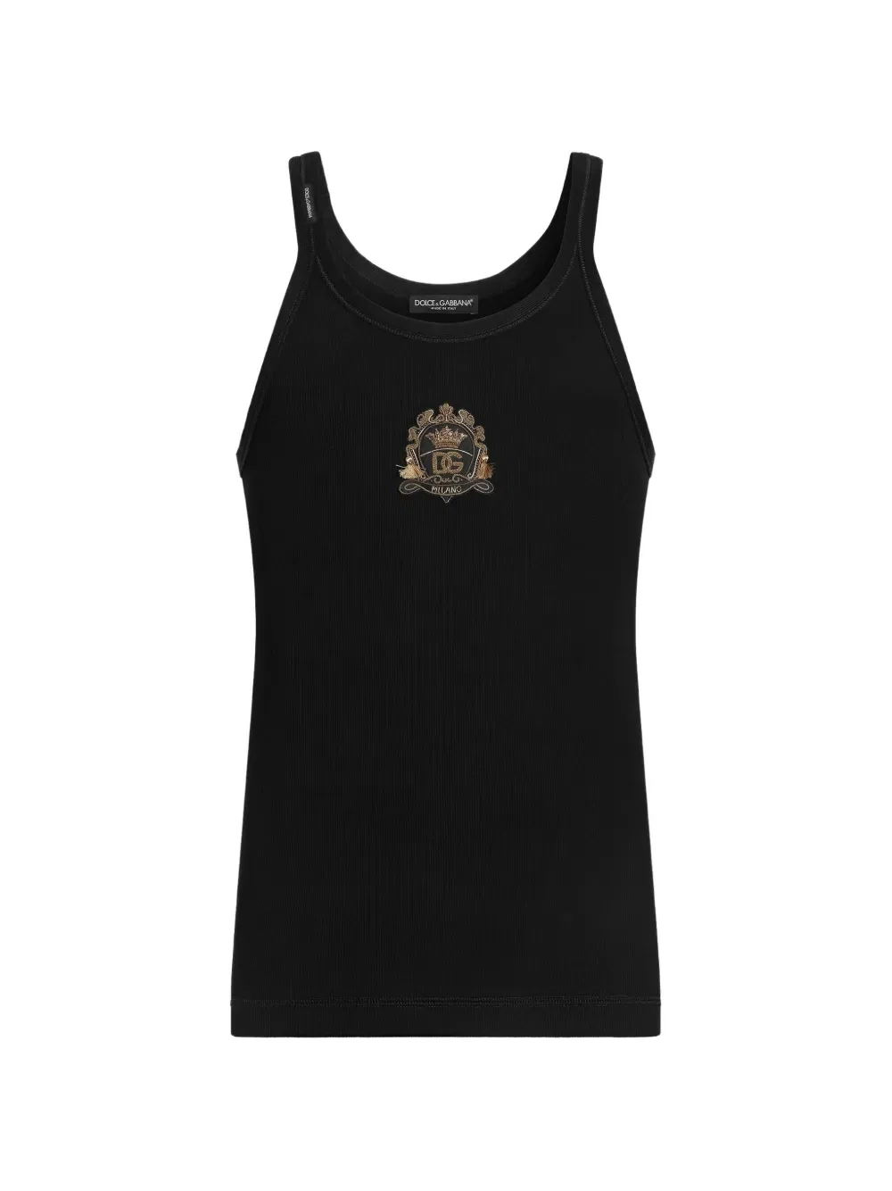 Хлопковая майка Dolce & Gabbana, черный