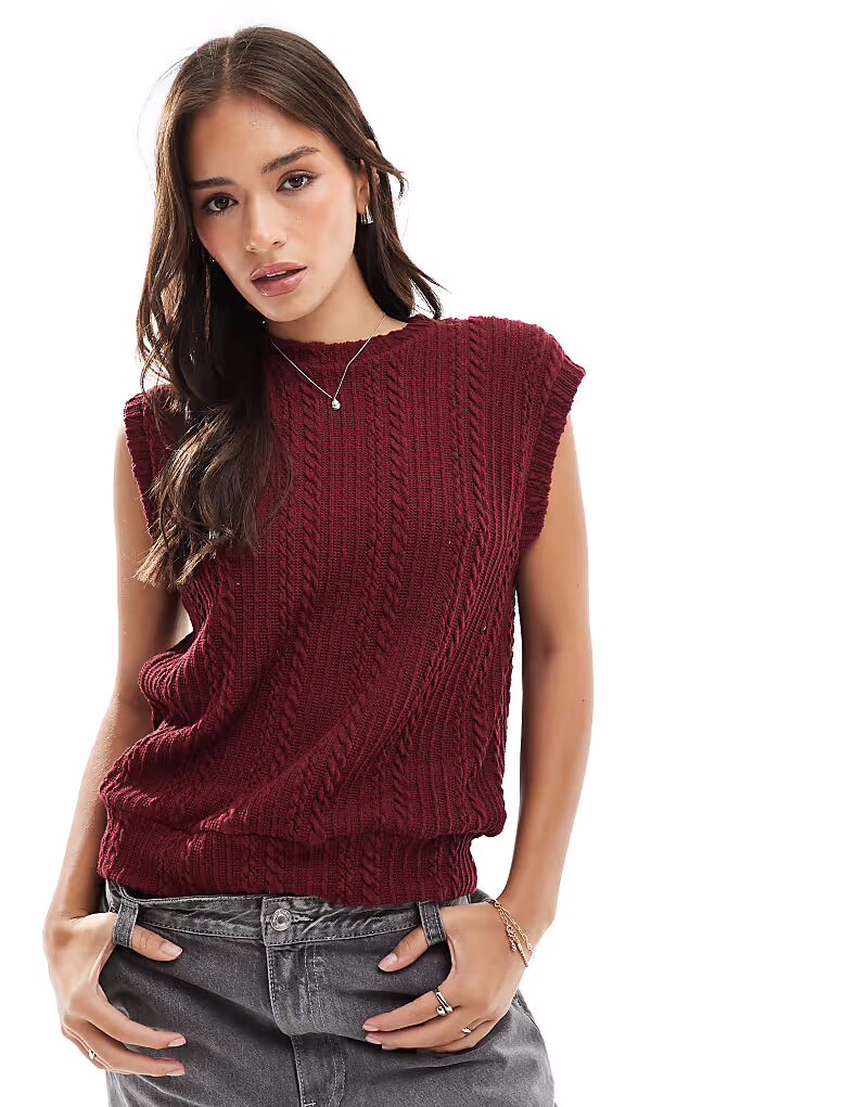 

Майка-труба ASOS DESIGN бордового цвета