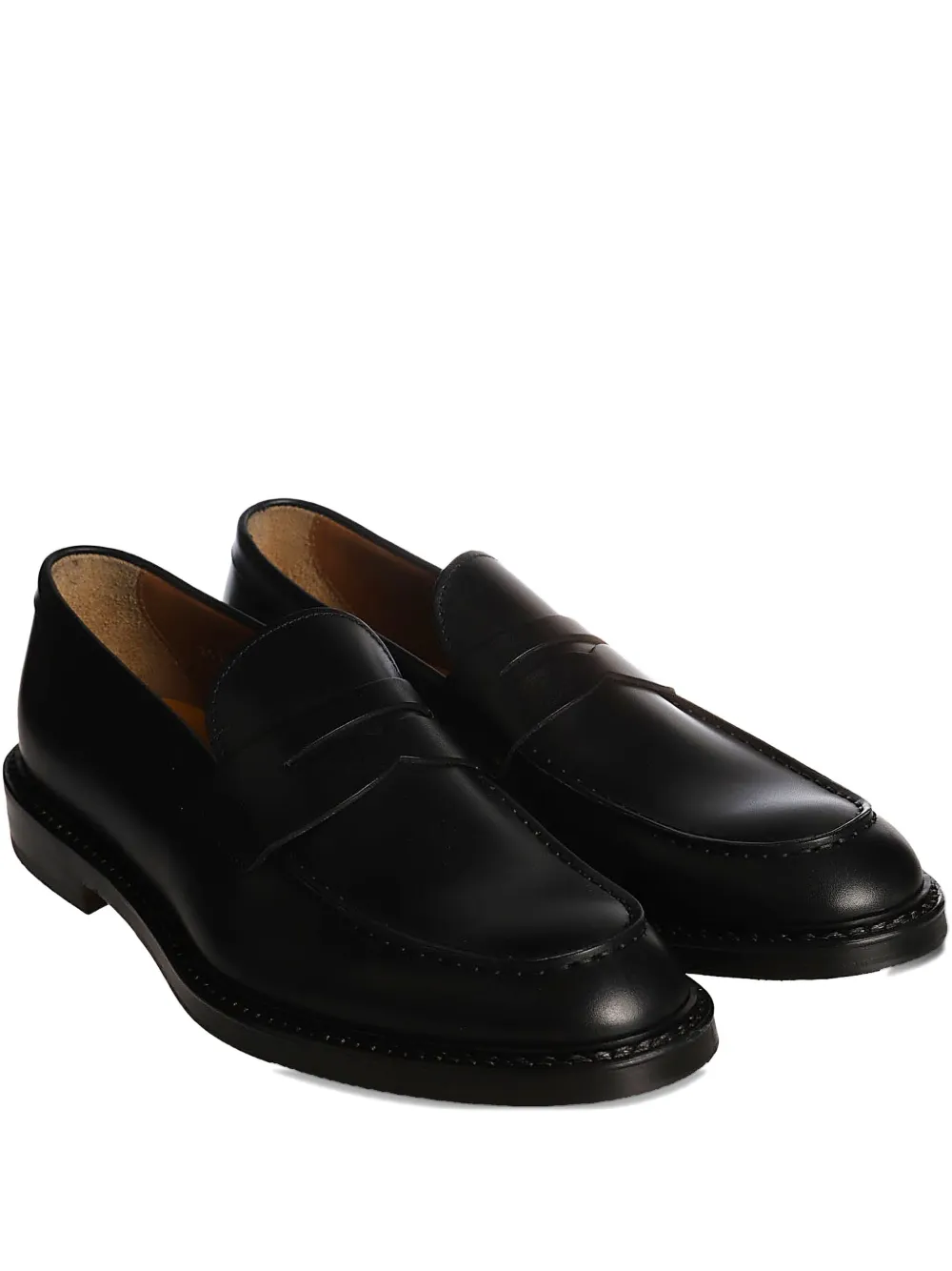 

Лоферы из кожи с прорезью для монетки Doucal's, черный