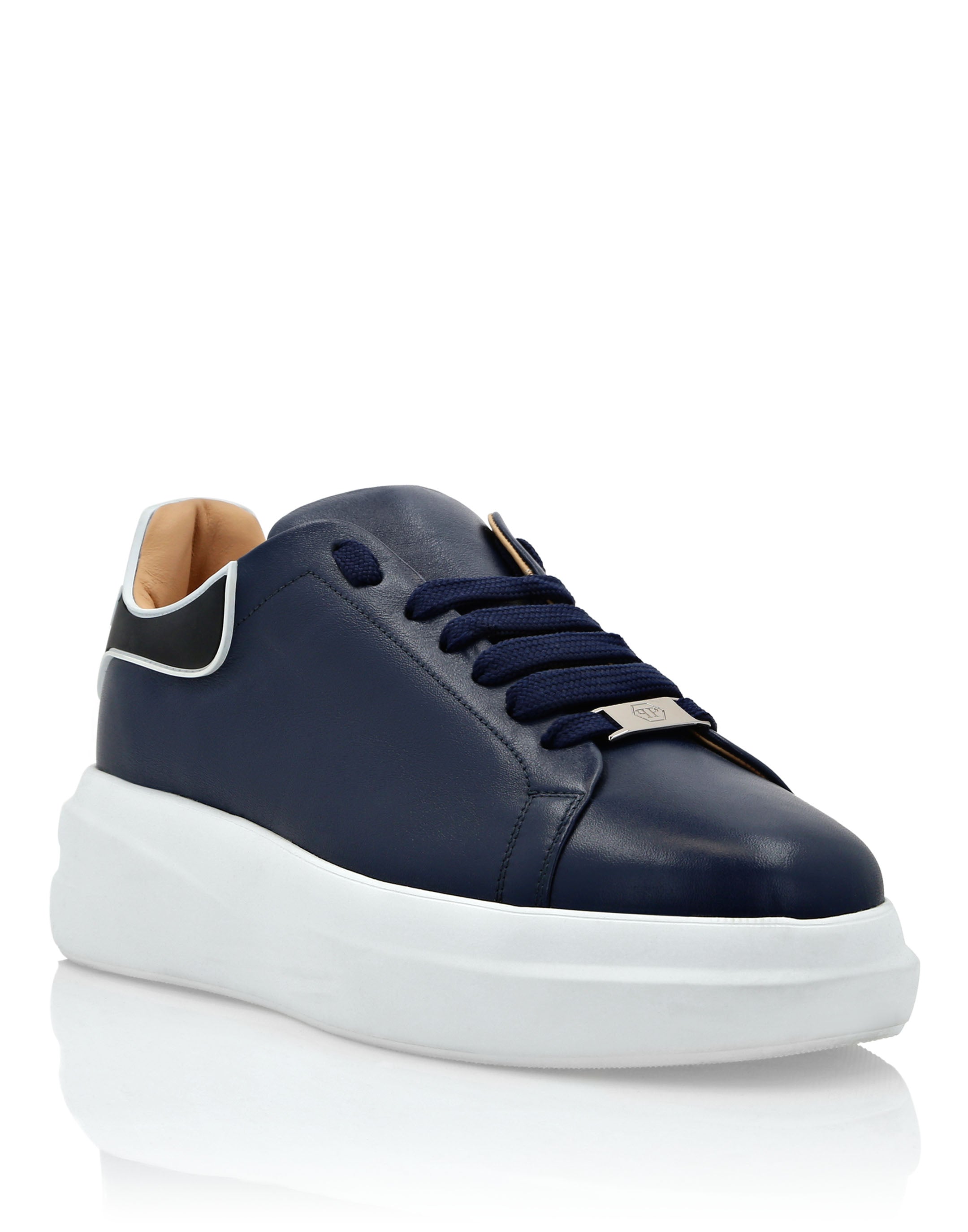 

Кожаные низкие кроссовки PHILIPP PLEIN, синий